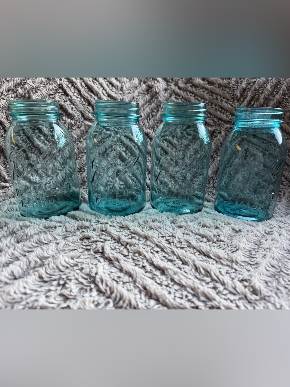 Ball Aqua Blue Vintage Mason Jars - Set of 4